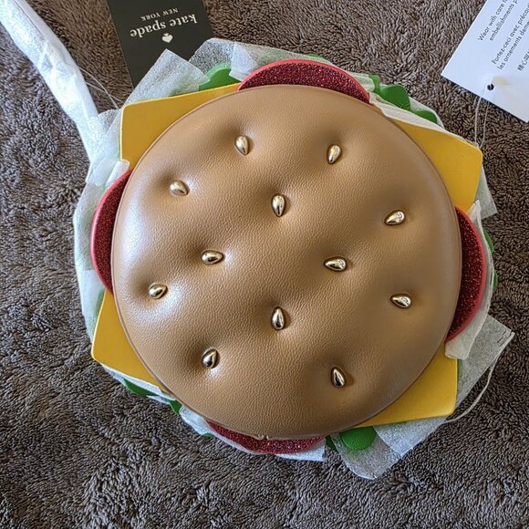 Kate Spade Snack Bar Burger Crossbody Bag 3D Novelty Purse KK989 NWT - Picture 6 of 12
